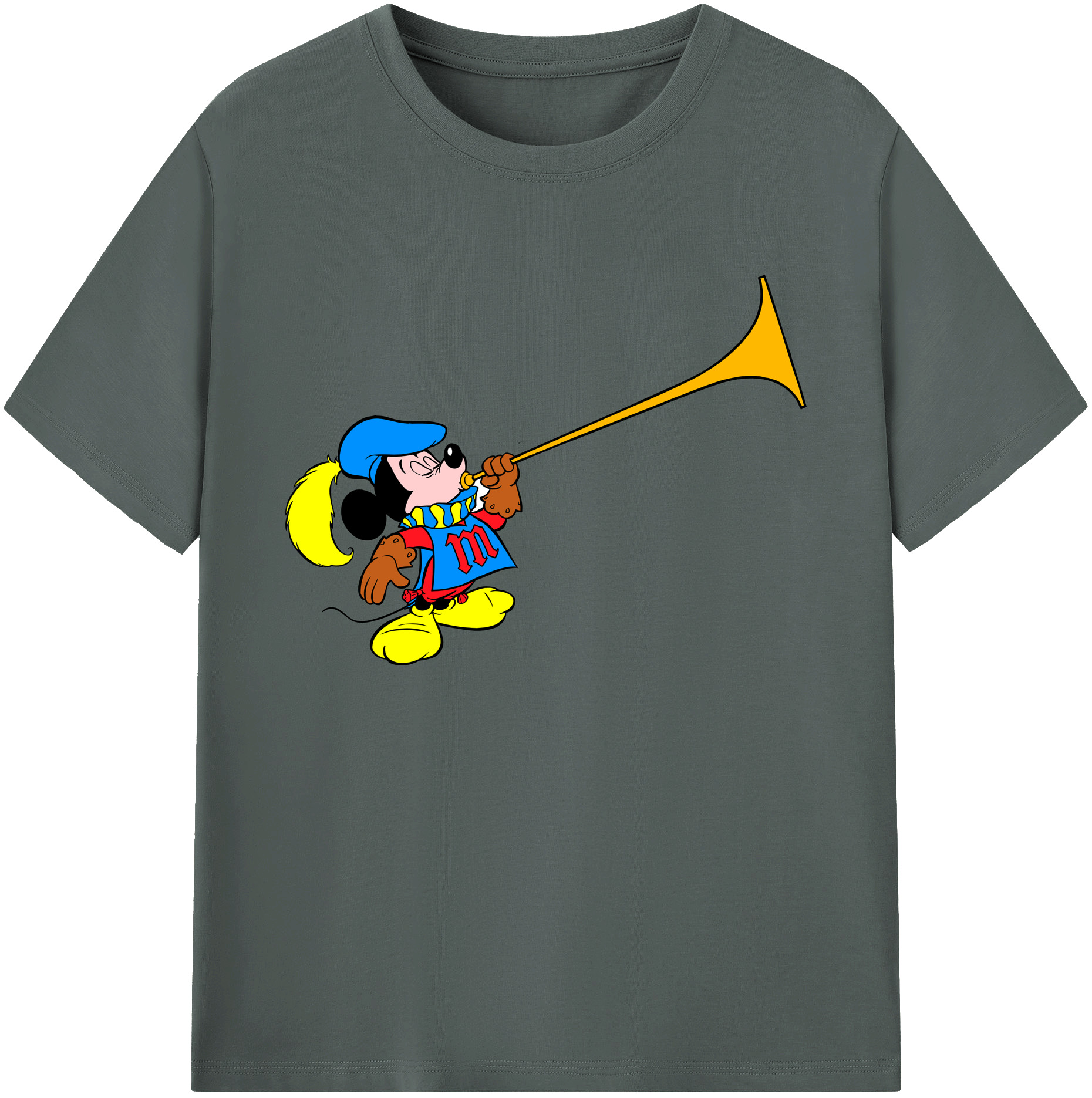 ミッキーマウス Mickey Mouse 綿100％ メンズ半袖Tシャツ｜肌触りやわらか＆通気性